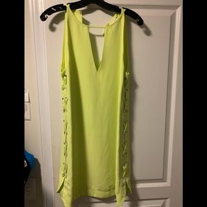 Parker size small lace up side dress Lime color